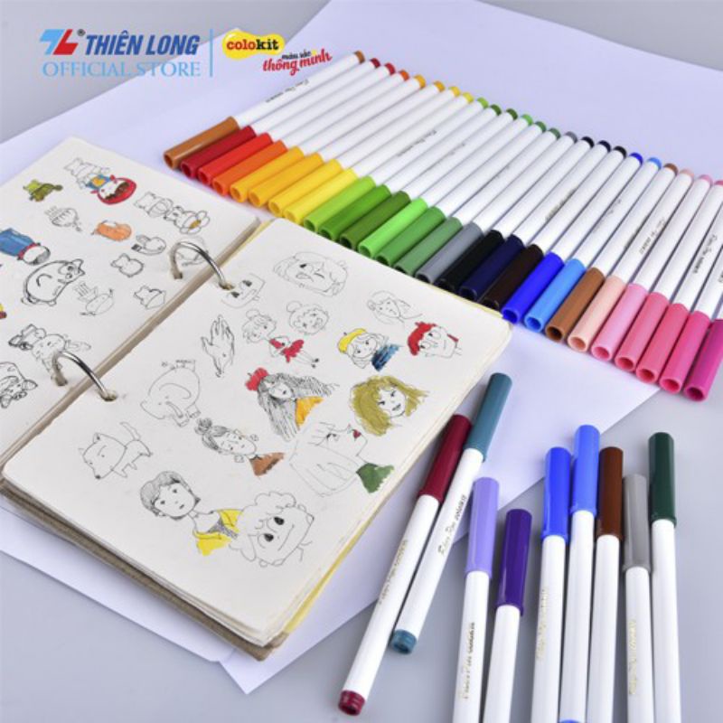 Vỉ bút lông màu Fiber pen 20 màu FB-C03 viết Hán tự,calligraphy...sẵn hàng giao ngay