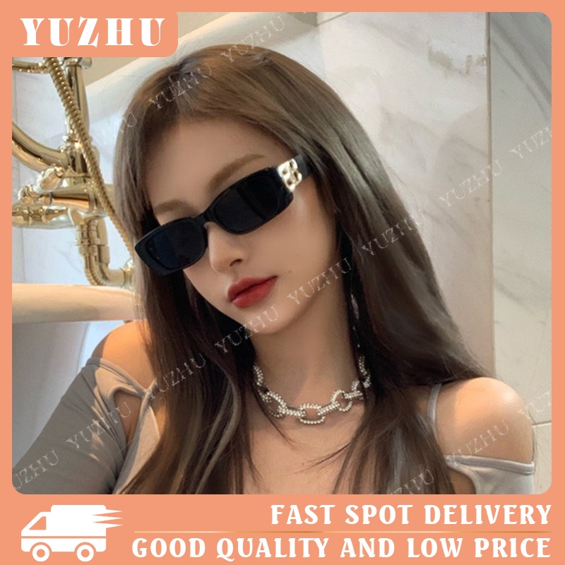 (YUZHU) Kính Mát Gọng Vuông Phong Cách Retro Đơn Giản Cho Nữ