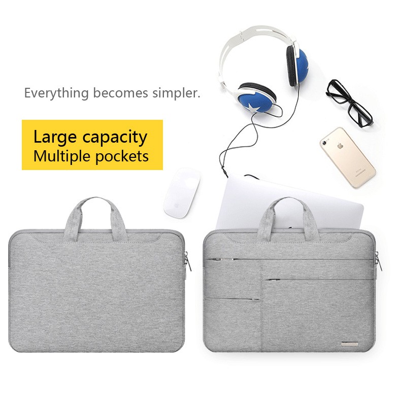 【Có hàng sẵn】【Free Đồng Hồ LED 】13.3/15.6Inch Túi đựng bảo quản laptop Macbook kiểu dáng đơn giản hợp thời trang Laptop