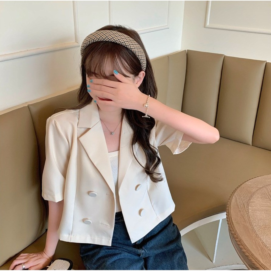 [Mã SKAMCLU7 giảm 10% tối đa 50K đơn 0Đ] Blazer Cộc Tay Dáng Ngắn Có Kèm Áo Croptop | BigBuy360 - bigbuy360.vn