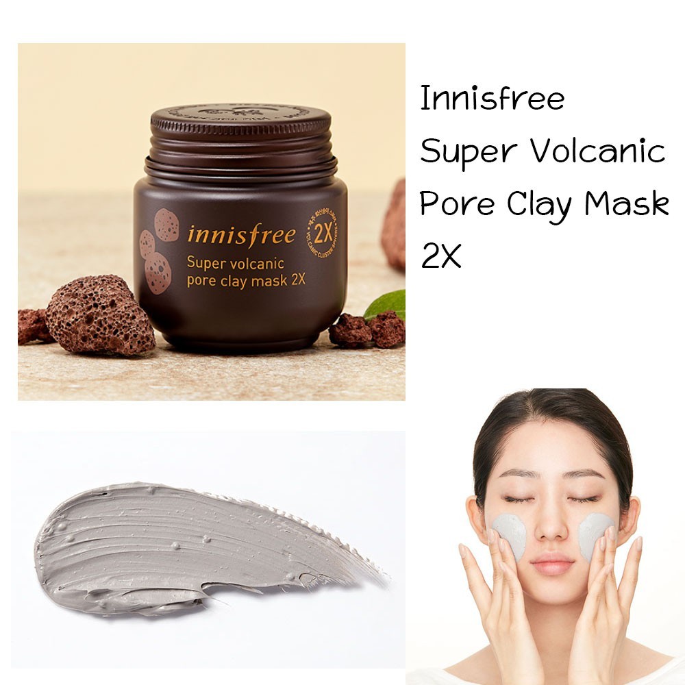 Siêu mặt nạ chăm sóc lỗ chân lông innisfree Super Volcanic Pore Clay Mask 2X 100ml