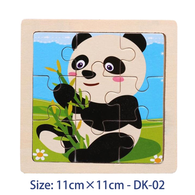 Đồ Chơi Lắp Ráp Bằng Gỗ 11X11Cm Hình Phương Tiện Giao Thông Hoạt Hình