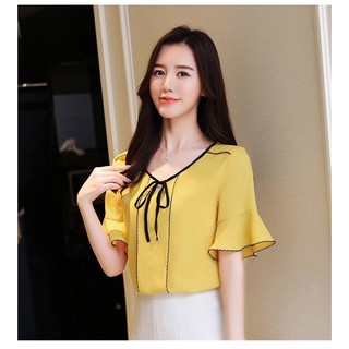 ÁO KIỂU TAY LOE THẮT NƠ