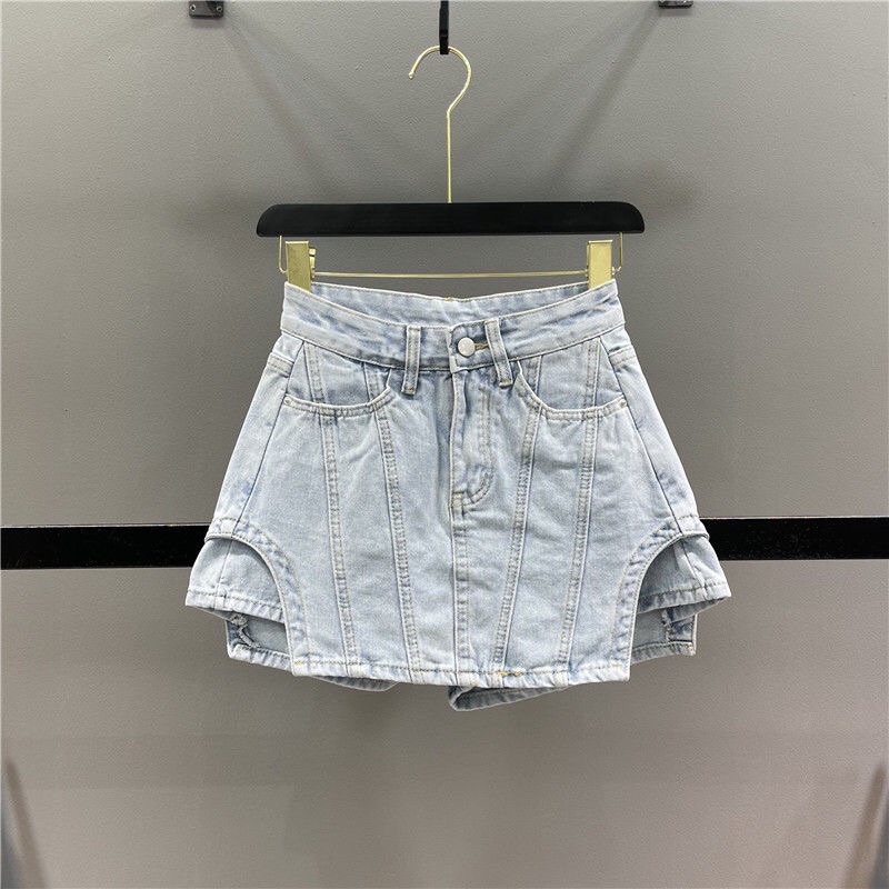 Chân Vây Jean - Chân Váy Dáng Chữ A Lưng Cao Thời Trang Xuân Hè Màu Hồng Phong Cách Mới Dành Cho Bạn Nữ