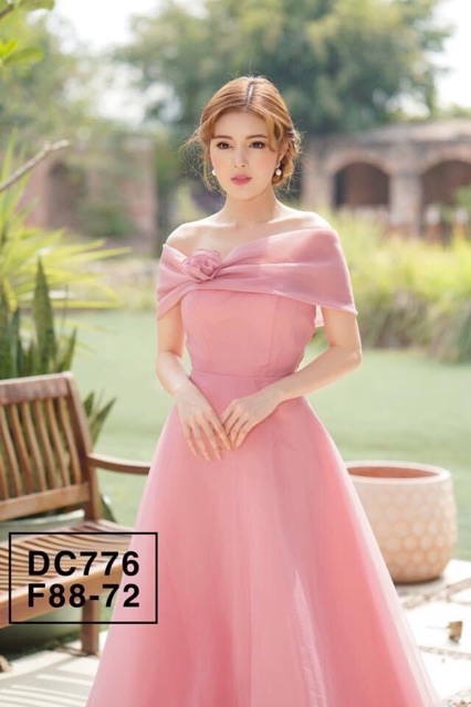 ẢNH VÀ VIDEO THẬT 10000%  Đầm bẹt vai đính hoa