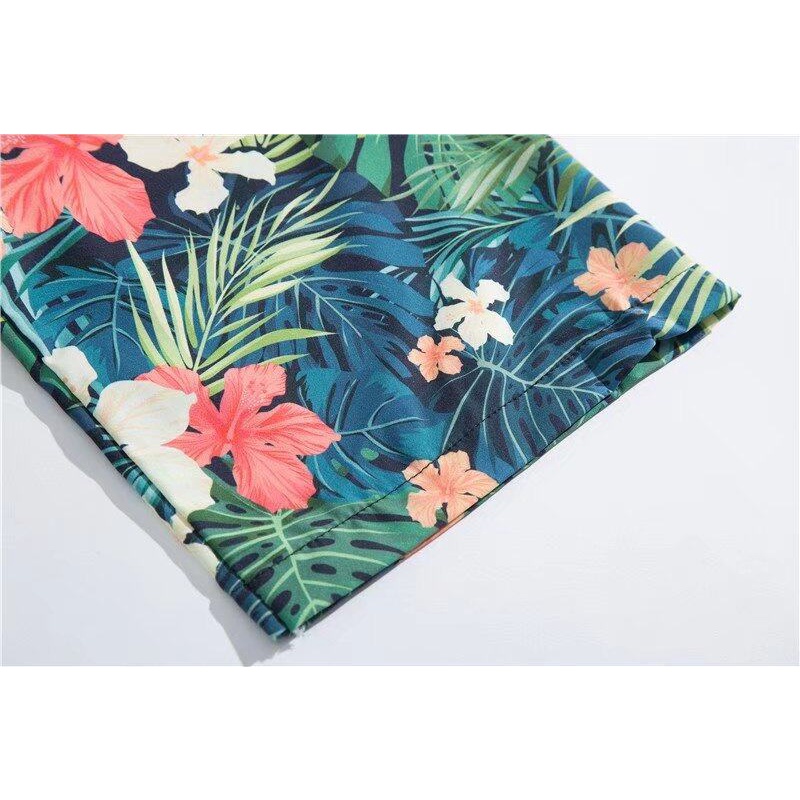 Áo Sơ Mi Tay Ngắn Họa Tiết Hoa Phong Cách Hawaii Thời Trang Cho FARUILINE MEN209