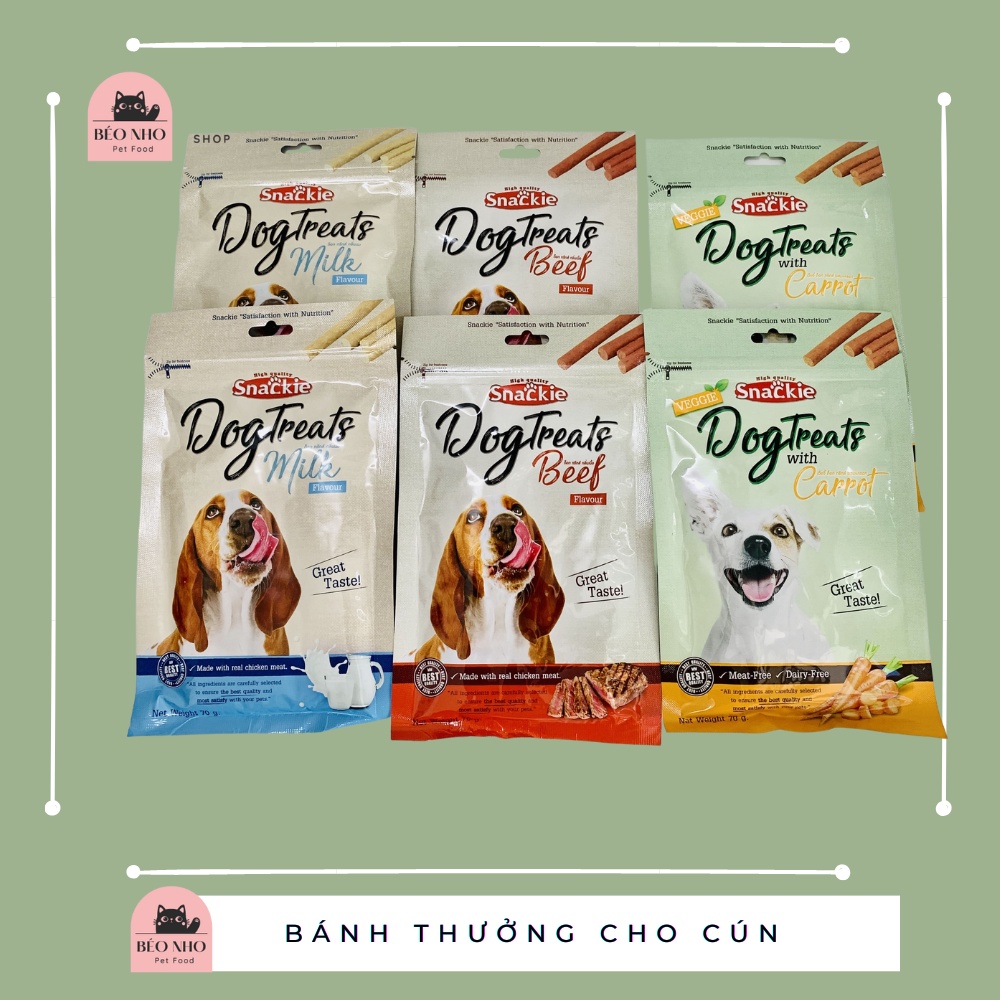 Bánh Thưởng Snackie Dog Treats cho Chó mọi lứa tuổi - dạng que 70g