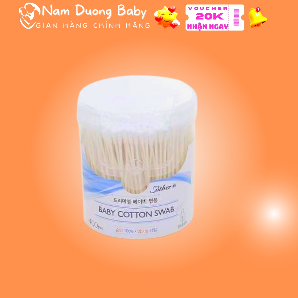 Bông tăm Mother Is Nhập Khẩu Hàn Quốc.[ Hộp 400c]