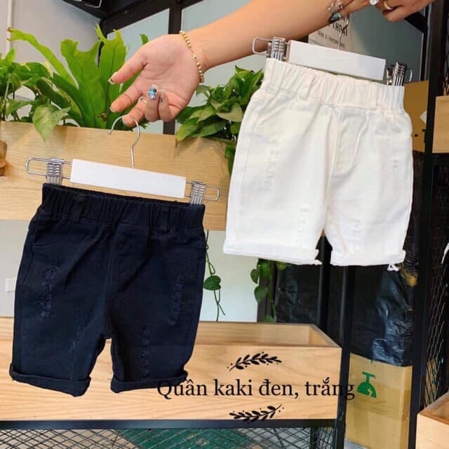 Quần Kaki 2 Màu Đen Trắng Cho Bé Trai