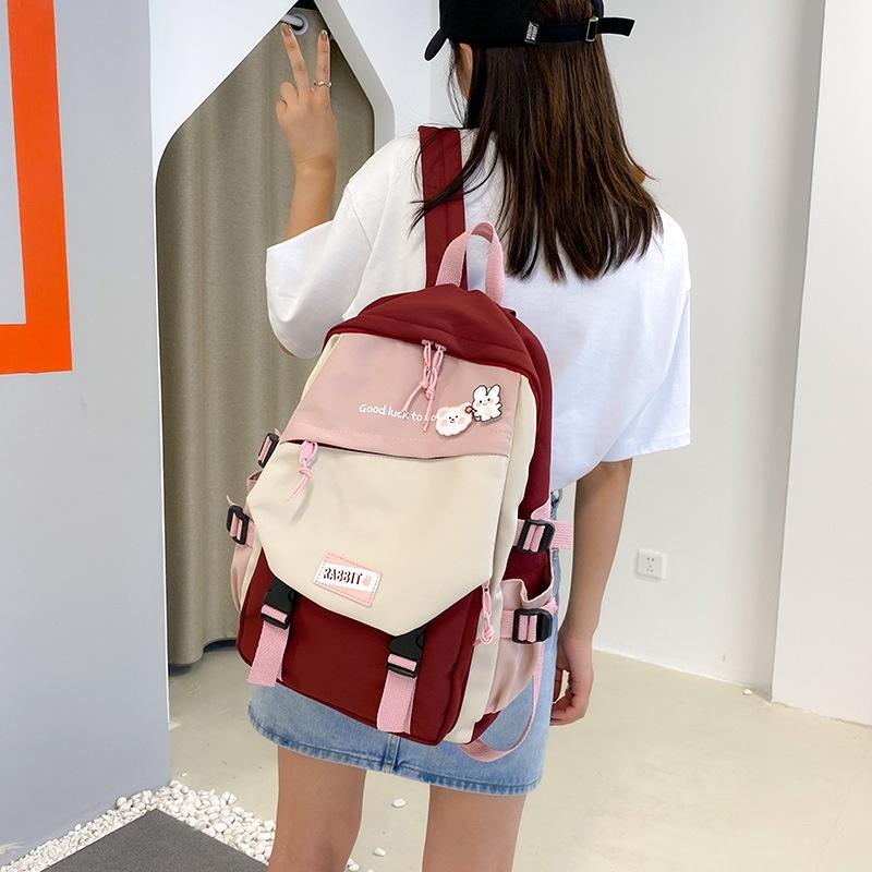 Balo đi học thời trang ulzzang Hàn Quốc cute dễ thương vải Oxford OLUKA STORE BL023