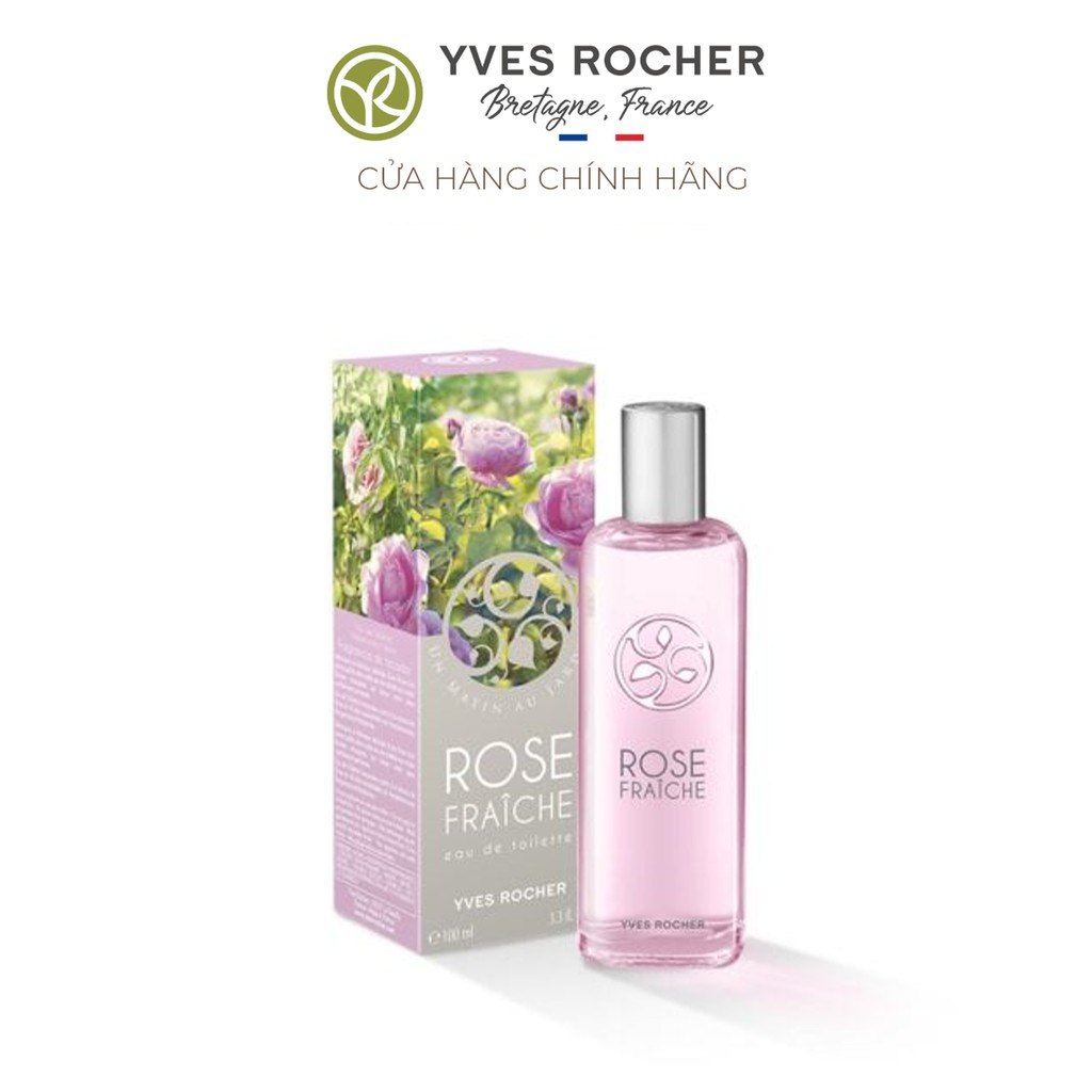 (Date 5.2022) Nước Hoa Yves Rocher Eau De Toilette Fresh Rose 100ml Spray
