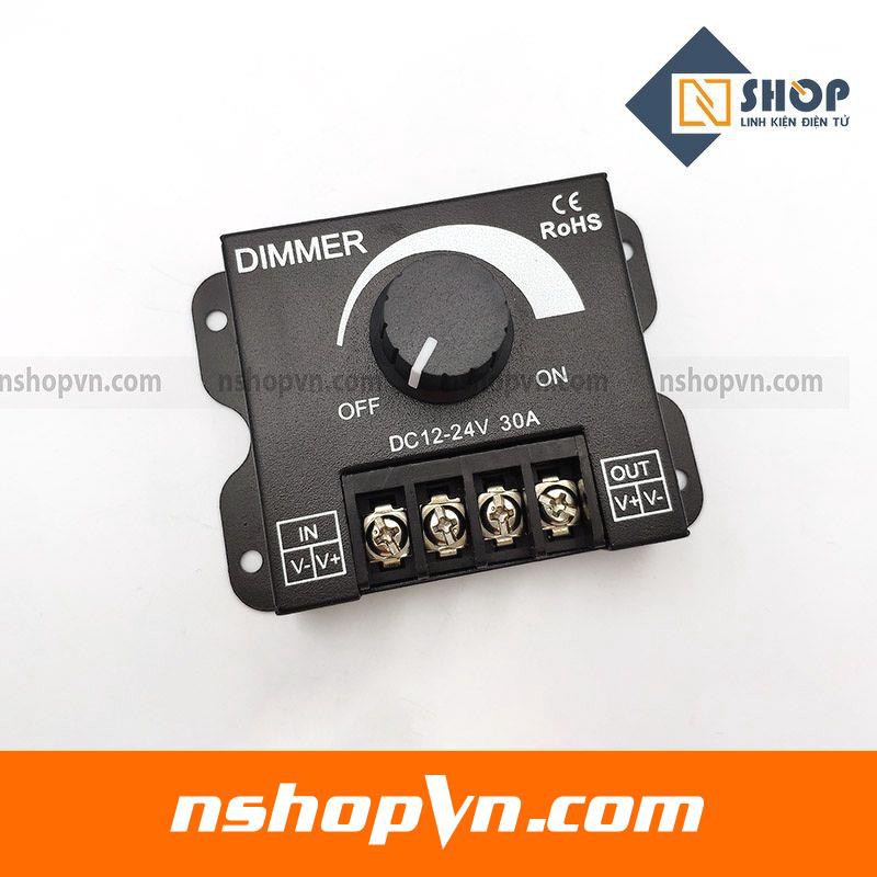 Dimmer chỉnh độ sáng LED 30A điện áp 12-24VDC thiết kế đẹp và tiện dụng