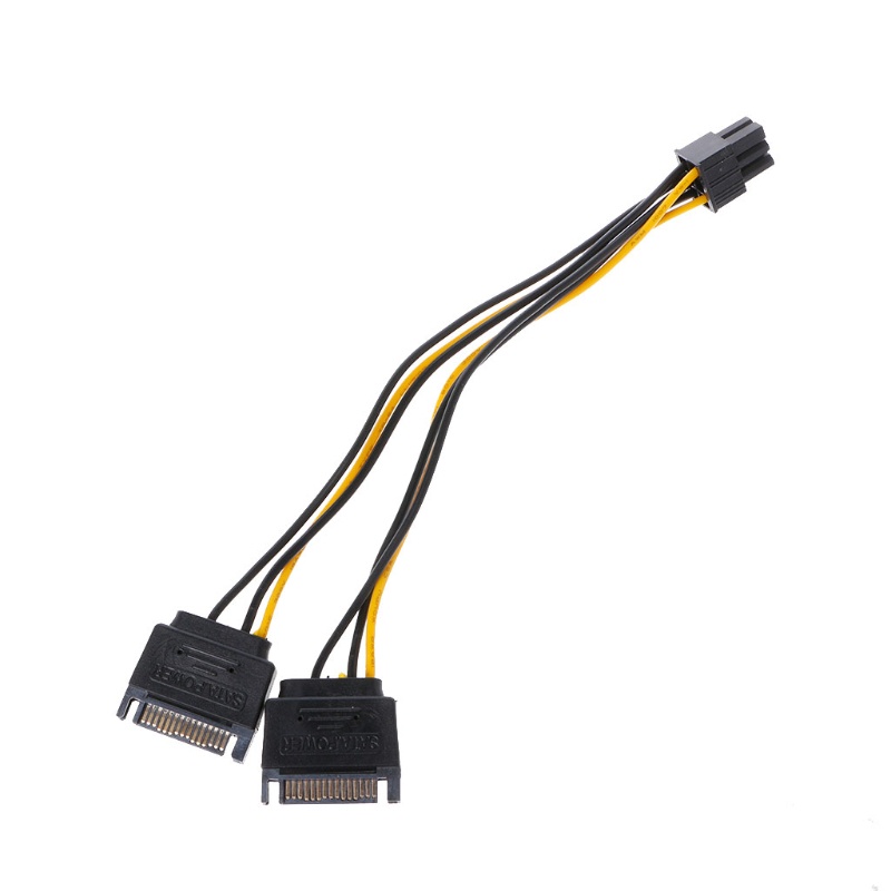 Dây cáp chuyển đổi nguồn 15-Pin SATA sang 6-Pin PCI-E PCI Express cho thẻ Video | BigBuy360 - bigbuy360.vn