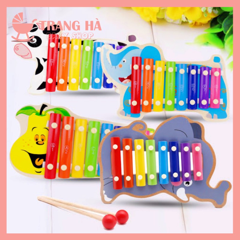 ️️Đàn Xylophone 8 Thanh Bằng Gỗ Bé Cảm Nhận Âm Thanh