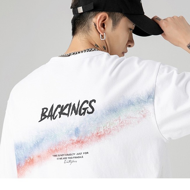 Áo Thun BackingS Unisex Form Rộng Nam Nữ tay lỡ Basic cao cấp chất cotton 100% phông siêu mát TN448 Haley