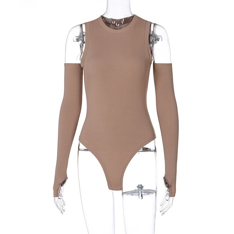 Jumpsuit Cổ Tròn Thiết Kế Ôm Sát Tôn Dáng Cho Nữ