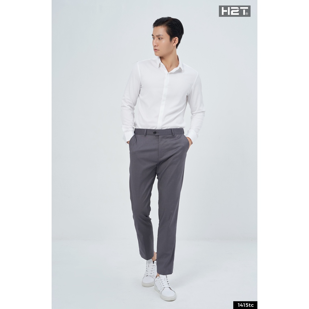 Áo Sơ Mi Nam Dài Tay H2T Kiểu Dáng Slim Fit, Chất Liệu Cao Cấp MUSLAND Vải Bamboo, Phần Nẹp Áo Che Cúc Ấn 1415 | BigBuy360 - bigbuy360.vn
