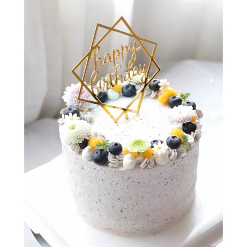 10 Cái / Gói 50 Phong Cách Acrylic ​Topper Trang Trí Bánh Kem Hình Chữ Happy Birthday