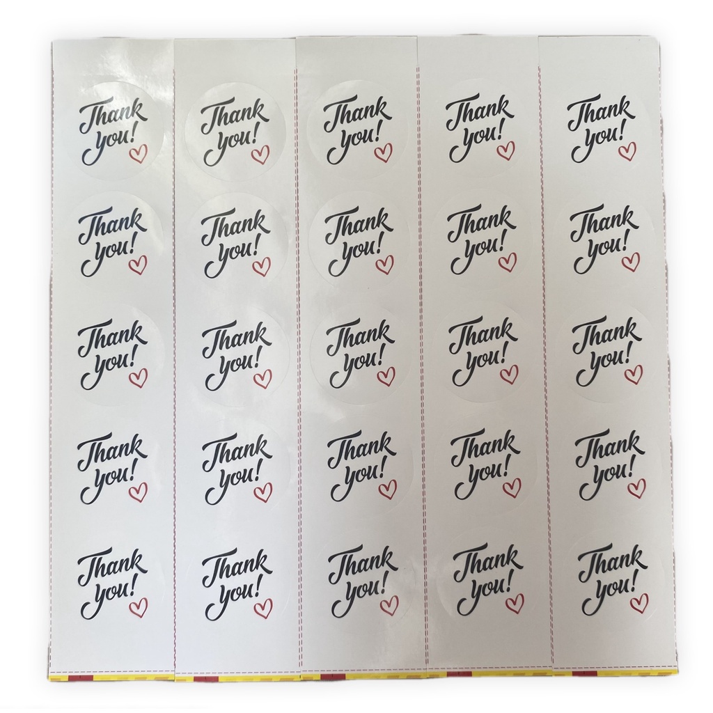 SET 100 Tem ThankYou Decal dán sắc nét  - Tem Thank You, Tem Cảm Ơn Cao Cấp,TAG Thank You, Sticker Cảm Ơn.