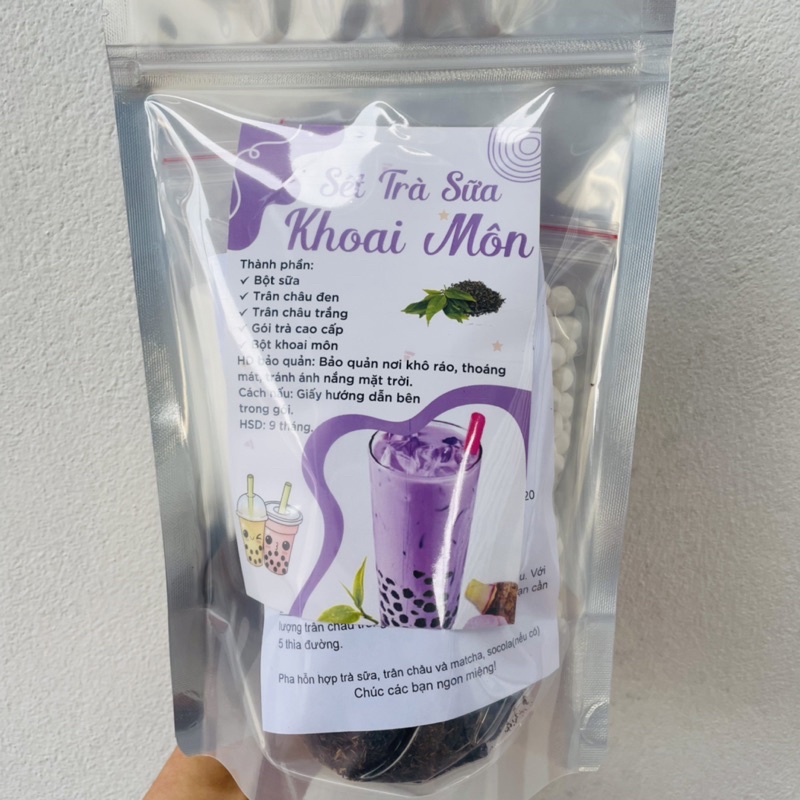 Sét Trà Sữa Khoai Môn 25 Ly