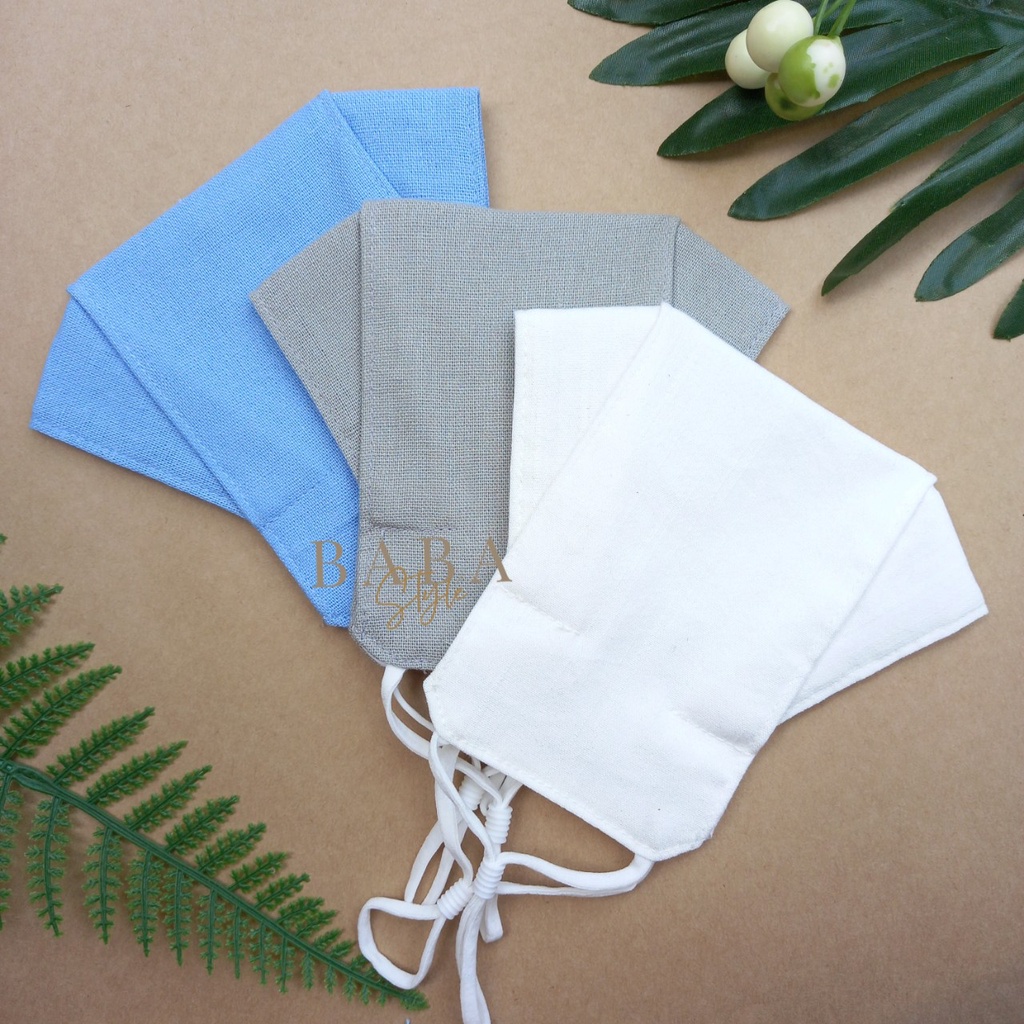 ComBo 3 Khẩu Trang  3D 3 Lớp Vải Sợi Linen 3 Lớp  Set 3 Khẩu Trang Thời Trang Nhiều Màu Dùng Nhiều Lần Tặng Kèm Quà Tặng