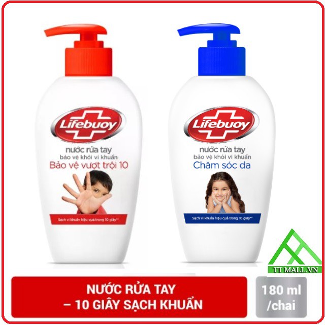 Nước Rửa Tay Lifebuoy 180g - Bảo Vệ Vượt Trội, Chăm Sóc Da