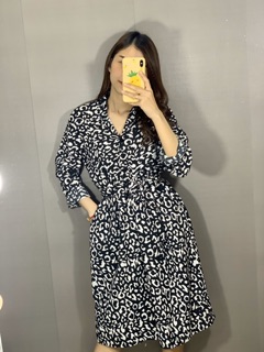 Đầm sơmi lưng thun