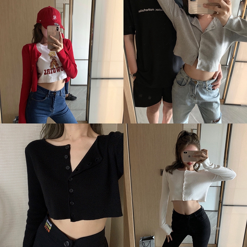 SUXI Áo Len Tay Dài Kiểu Dáng Retro Thời Trang Cho Nữ