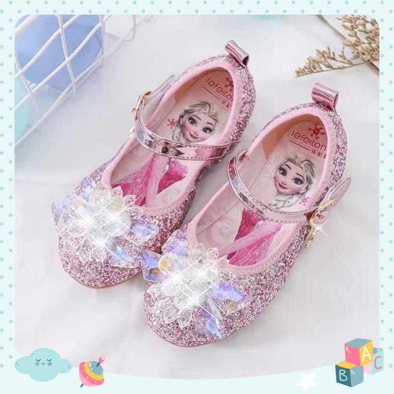 GIÀY BÚP BÊ ELSA KIM TUYẾN ĐÍNH ĐÁ CHO BÉ GÁI TỪ SIZE 26-