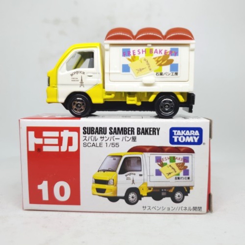 Xe mô hình tomica Subaru sambar Bakery - Có hộp - Xe tải bán hàng