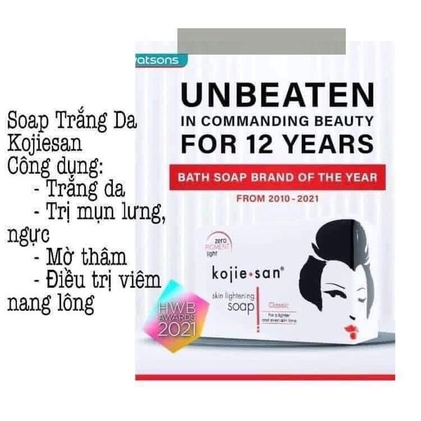 SOAP KOJIE.SAN dưỡng trắng da ,diệt mụn thâm.