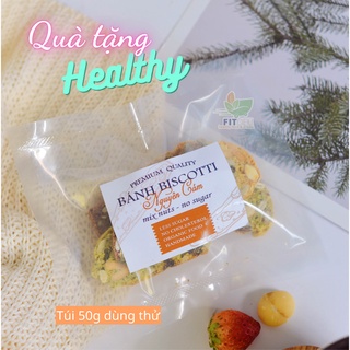 Quà tặng - bánh biscotti 50g mix 3 vị choco/matcha/vani
