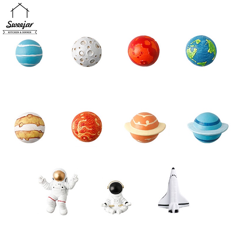 Nam châm tủ lạnh SWEEJAR bằng nhựa resin thiết kế không gian vũ trụ có lực hít mạnh