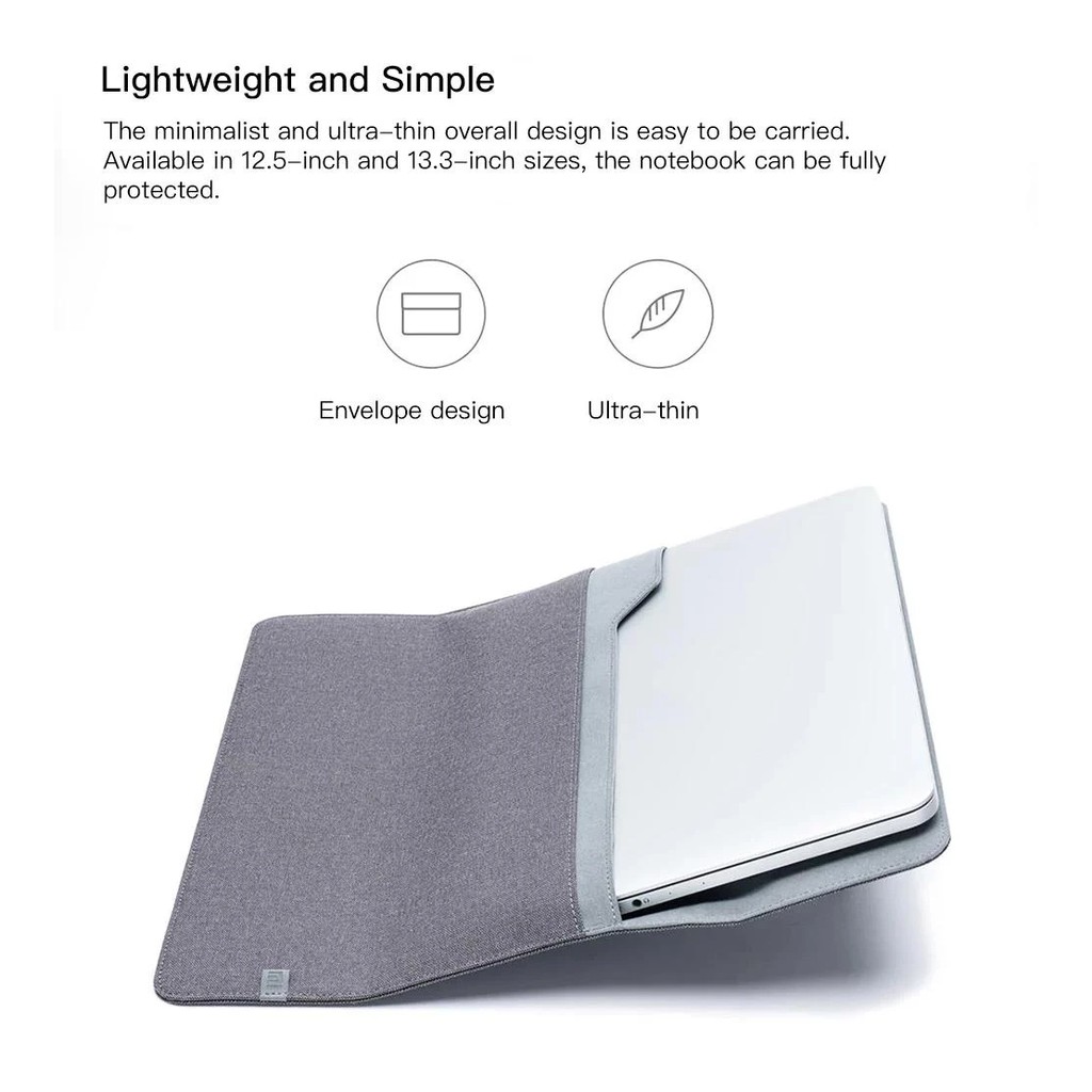 Túi Đựng Laptop Xiaomi Mi Notebook Macbook Air - 12.5 Inch 13.3 Inch Xiaomi Air 12.5 13.3 Inch Chống Thấm Nước Màu Xám