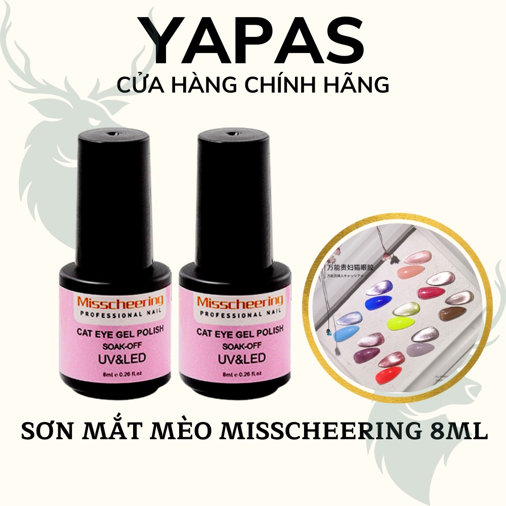 Sơn mắt mèo Misscheering 8ml , Sơn móng tay mắt mèo kim cương cat nail gel