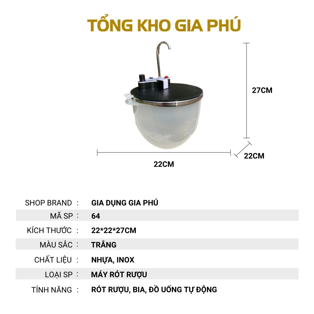 Máy rót rượu tự động , bình rót rượu tự động cỡ 1,2 lít hàng LOẠI 1