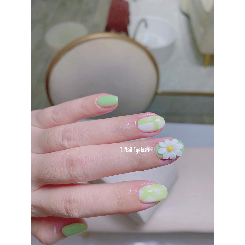 Hoa cúc bột gắn móng nail