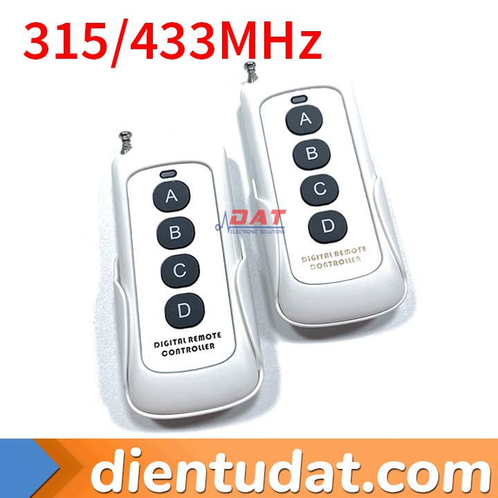 Remote RF 4 Nút ABCD 300 Mét Kèm Đế