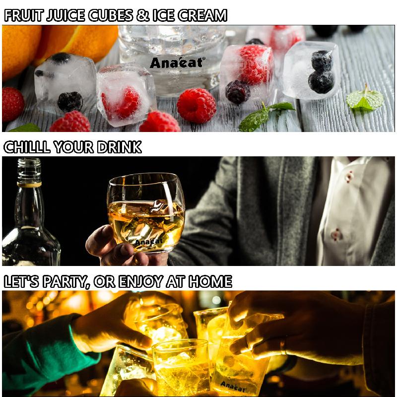 Khuôn Anaeat Dùng Làm Bánh Kem/ Kẹo/ Sô Cô La Đông Lạnh Bằng Silicon Kiểu Vuông Sử Dụng Đơn Giản Và Tiện Lợi