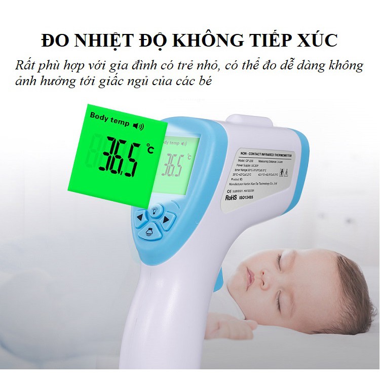 Máy Đo Nhiệt Độ ❤️FREESHIP❤️Súng bắn nhiệt độ cảm biến hồng ngoại đo trán