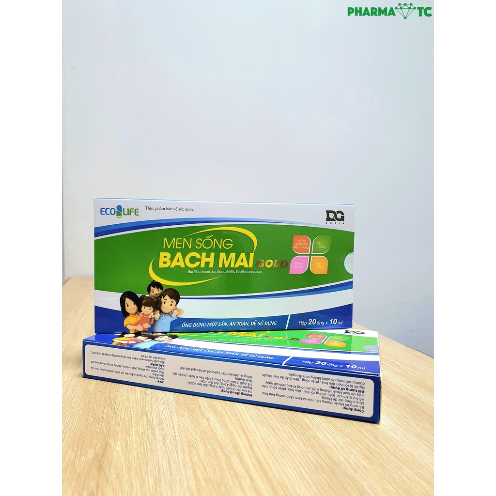 Men sống Bạch Mai Gold, tiêu hóa tốt, tăng đề kháng với Kẽm gluconat - Hộp 20 ống 10ml - PharmaOTC