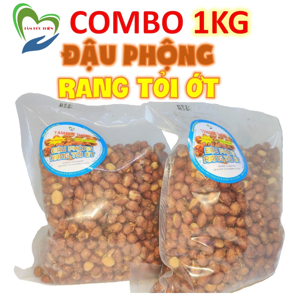 [Công Nghệ Mới-Thơm Ngon Hơn]1KG Đậu Phộng Rang Tỏi Ớt Tâm Đức Thiện - (Combo 2 Túi 500GR) - Đậu Phộng Chấy Tỏi Ớt | BigBuy360 - bigbuy360.vn
