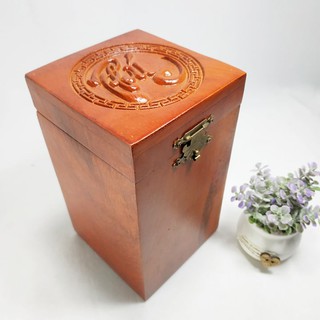 Hộp đựng trà gỗ hương vuông trạm khắc cao cấp tinh xảo