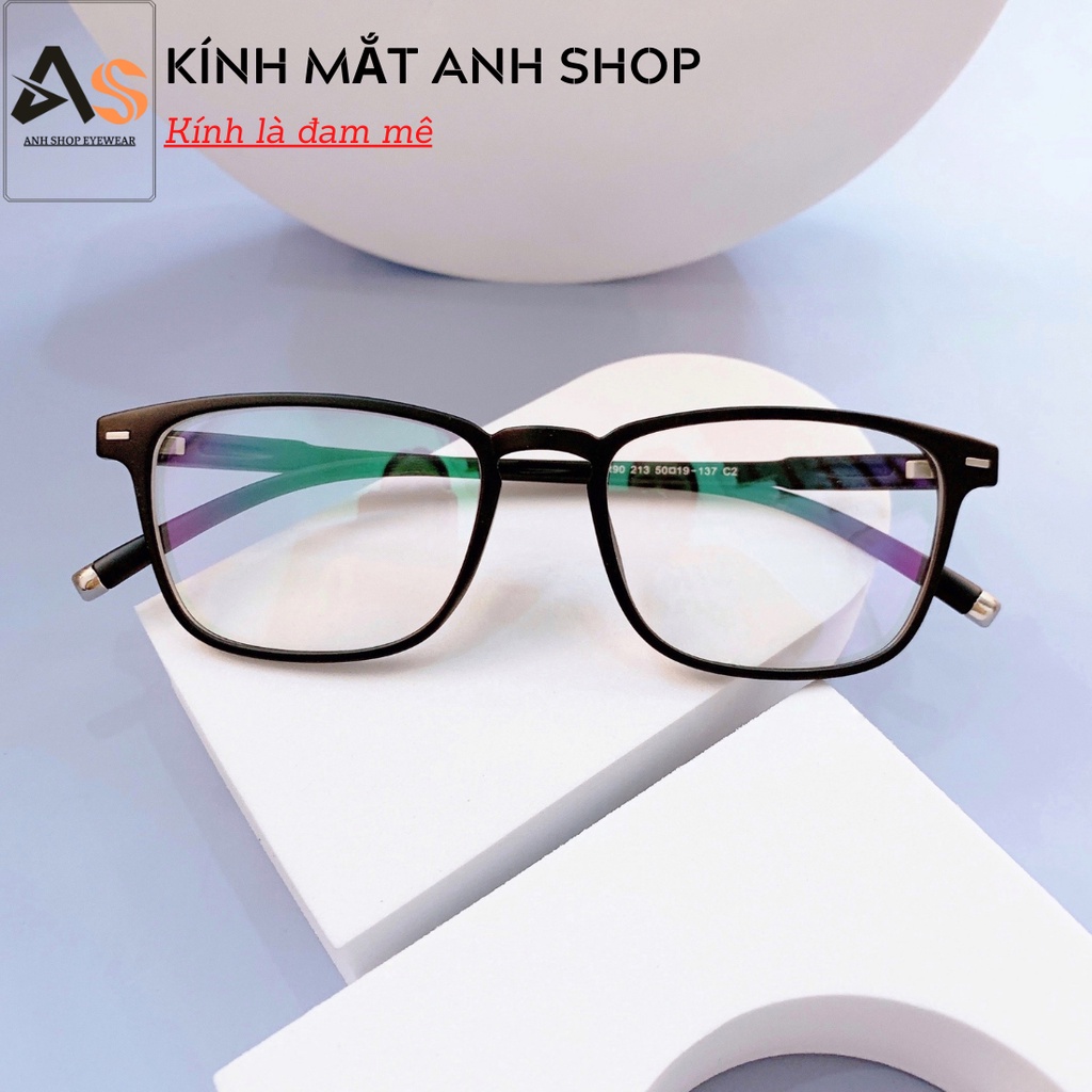 Gọng kính vuông thời trang nam nữ chất liệu nhựa dẻo 213