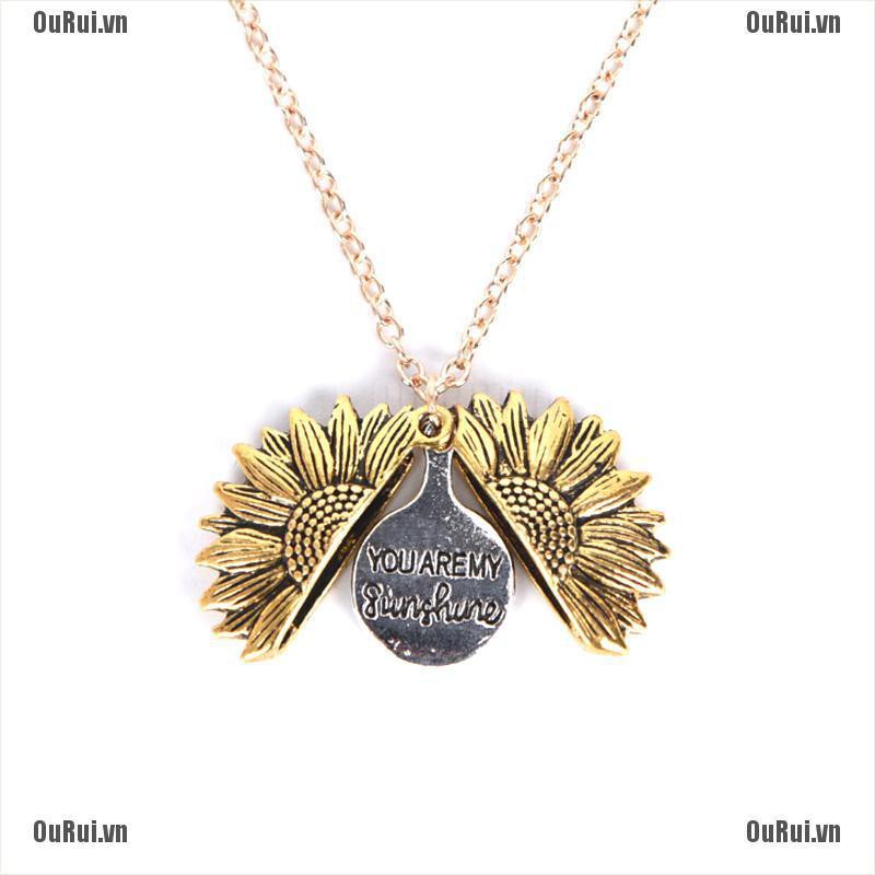 Vòng cổ Mặt Hình Hoa Hướng Dương Mở Khóa Thời Trang