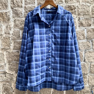 Áo sơ mi nữ sọc caro oversize