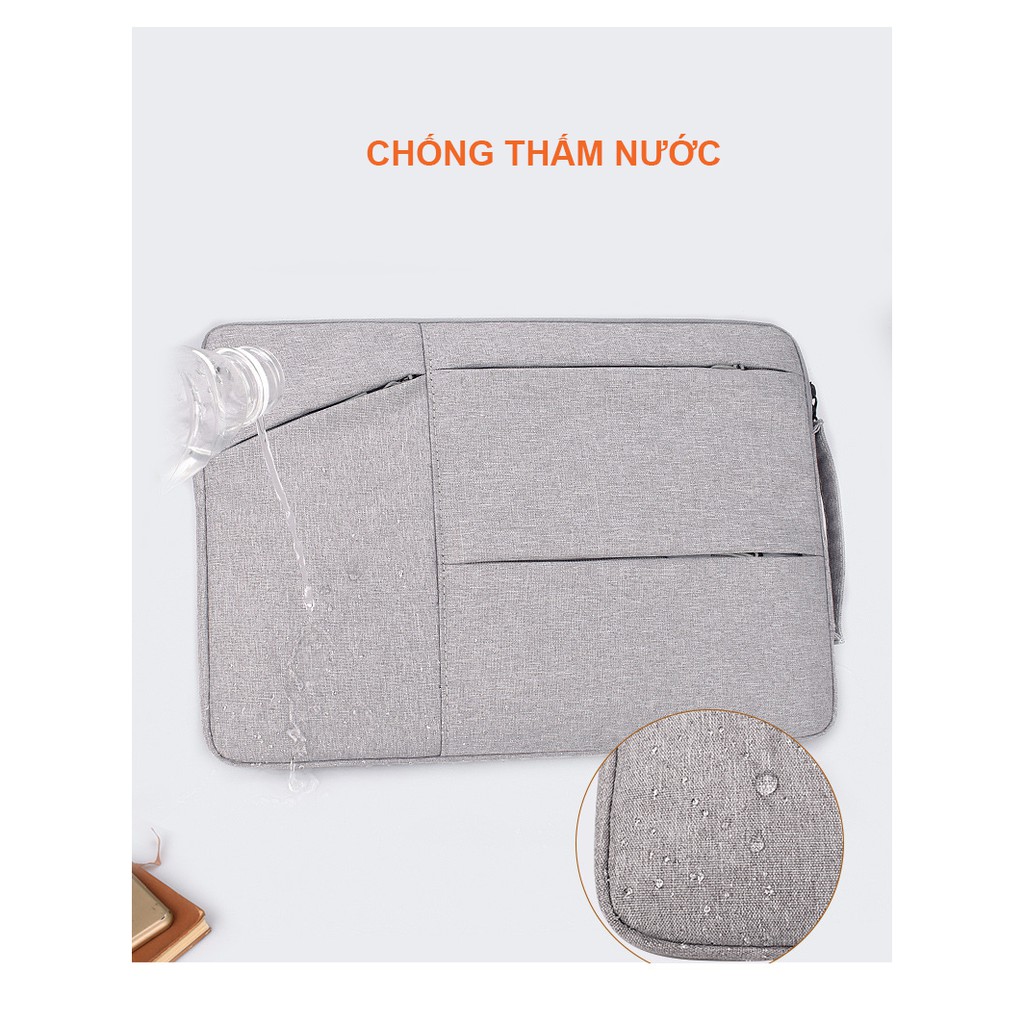 Túi, Cặp Chống Xốc Cho Laptop Macbook Chống Thấm Nước 3 Ngăn Đựng Phụ Kiện