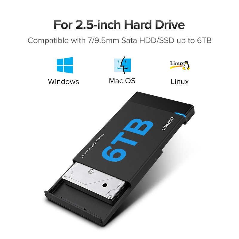 Vỏ ổ cứng HDD SATA 2.5 inch 6TB cổng type-C chất lượng cao | BigBuy360 - bigbuy360.vn