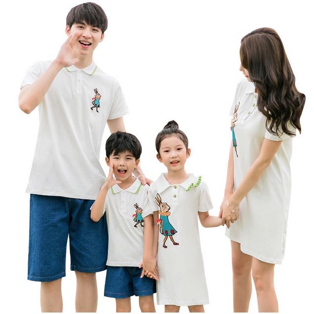 Áo polo Màu Trắng Thời Trang Cho Gia Đình