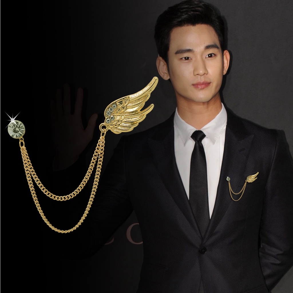 EFAN Ghim Cài Áo Hình Đôi Cánh Đính Đá Nhân Tạo Thời Trang